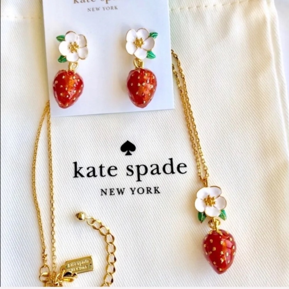 NWT Kate Spade Strawberry Set so cute Pick me!!